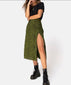 Chiffon Leopard Open Cross Printed Half Length Skirt - Easy Pickins Store