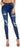 High Waist Butt Lift Stretch Ripped Skinny Jeans Distressed Denim - Easy Pickins Store