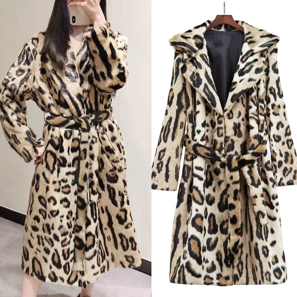 leopard-print-long-sleeve-long-wool-pellet-coat-with-belt-893990 ...